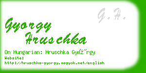 gyorgy hruschka business card